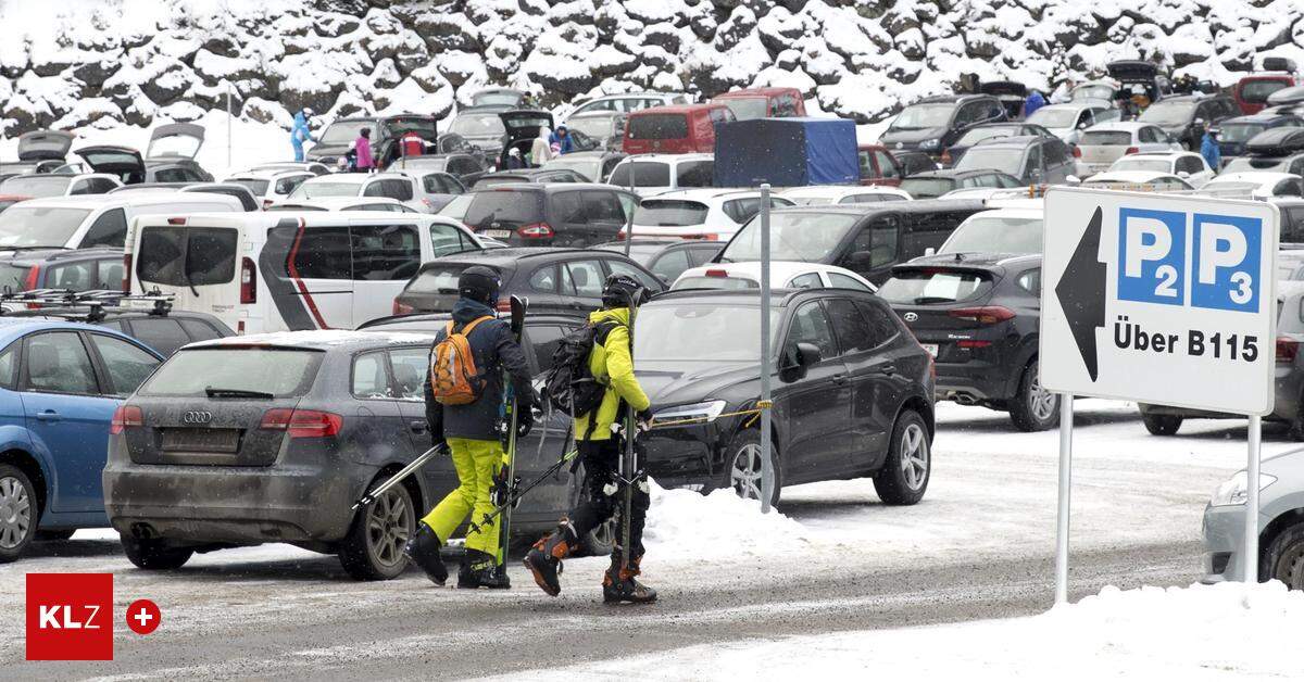 Übervolle Parkplätze Parken in der Skiarena Präbichl könnte in